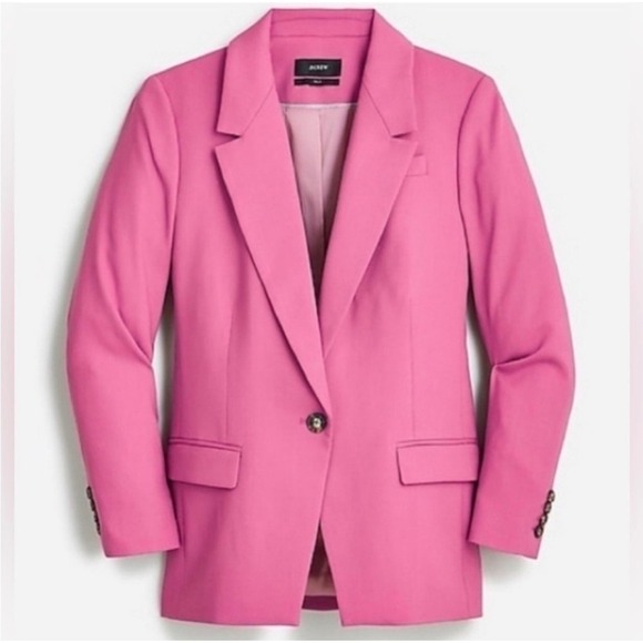 J. Crew Willa Blazer 6T Garden Dahlia Italian Wool Blend $288 Work Career Spring - Picture 2 of 9